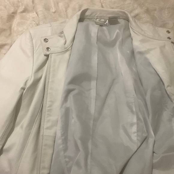 Jackets & Blazers - White Leather Small Jacket